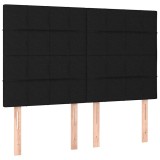 Cumpara ieftin Tablie de pat neagra 144x5x118/128 cm, material textil