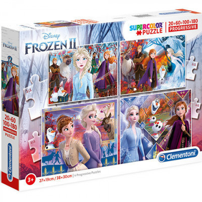 Puzzle Frozen 4 in 1 Clementoni 360 piese foto