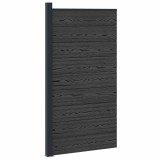 vidaXL Panou de Gardă WPC și Aluminiu Negru 42039078