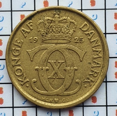 Danemarca 1/2 ore 1925 - Christian X - km 831 - D01 foto
