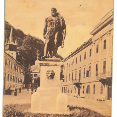 376 - Baile HERCULANE, Hercules statue, Romania - old postcard - used - 1908