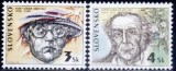C1289 - Slovacia 1996 - Celebritati 2v,neuzat,perfecta stare, Nestampilat
