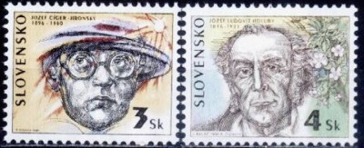 C1289 - Slovacia 1996 - Celebritati 2v,neuzat,perfecta stare foto