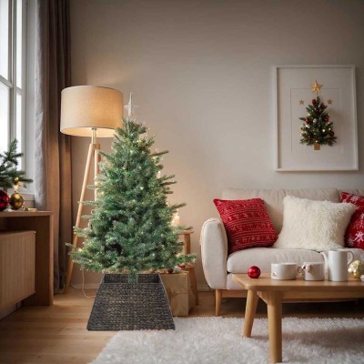 vidaXL Guler pentru Pomul de Crăciun Negru 70 x 70 x 28 cm 42020177 foto