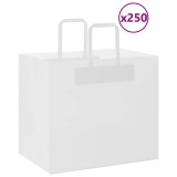 Gossi pungi de hartie 250 buc cu manere albe 32x22x28 cm