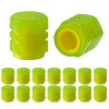 Set 16 capace pentru supapa cauciucuri, fosforescente, universale, ABS, galben