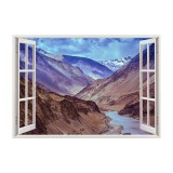 Autocolant decorativ, Fereastra, Natura si peisaje, Multicolor, 85 cm, 2606ST
