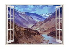 Autocolant decorativ, Fereastra, Natura si peisaje, Multicolor, 85 cm, 2606ST foto