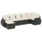 Set canapele de gradina cu perne, 7 piese, negru, poliratan
