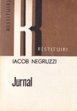Iacob Negruzzi - Jurnal, 1980, Carti Beletristica, Brosata, 287 Pagini, Romana, 13x20 cm