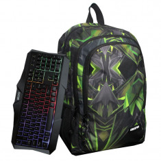 Rucsac multifunctional Green Unkeeper, tastatura si mouse incluse foto
