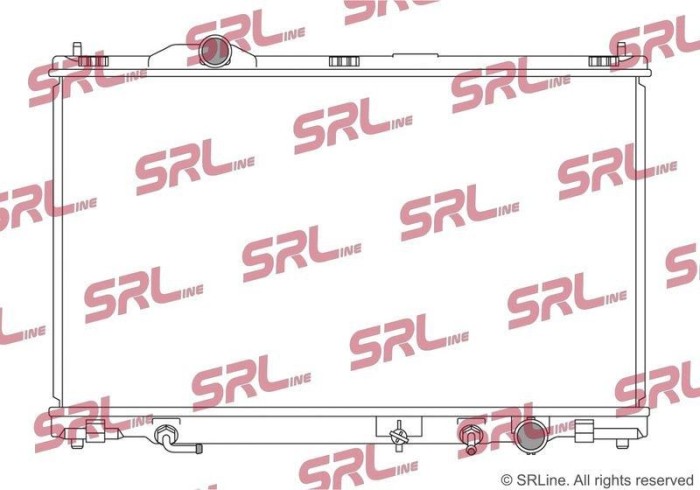 Radiator Lexus Gs 05-12, motor: 3.5 V6, 709x400x26, SRLine, Aluminiu/ Plastic brazat, 1640031640