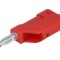 Conector banană 4mm roşie 10A 60VDC pe cablu 58,5mm