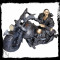 Statueta motocicleta Scrasnet de roti