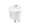 Intrerupator Rotund ON-OFF Alb, 22mm, 250V 6A, Comutator Panou, Componente Electronice, Montaj Usor, Utilaje Industriale, Proiecte DIY
