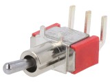 Comutator basculant SPDT ON-ON, THT