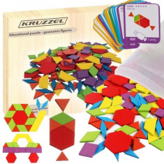 Puzzle educativ cu figuri geometrice