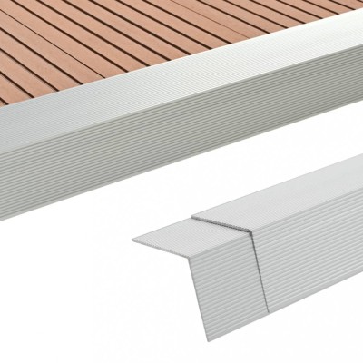 vidaXL Margini cornier pentru podea 5 buc. argintiu 170 cm aluminiu foto