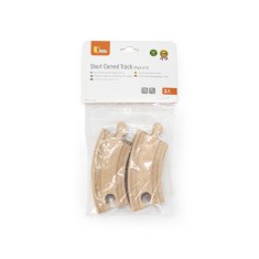 Set extensii sine din lemn mini curbate pentru trenulete, 4 buc,Viga