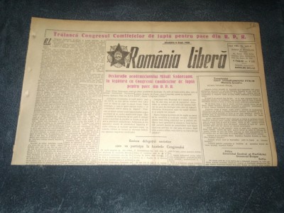 ZIARUL ROMANIA LIBERA 9 SEPTEMBRIE 1950 foto