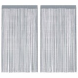 Cumpara ieftin Perdele sir 2 buc Gri deschis 100x250 cm