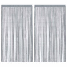 Perdele sir 2 buc Gri deschis 100x250 cm foto