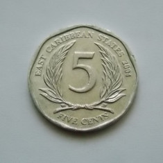5 CENTS 2004 EAST CARIBBEAN STATES