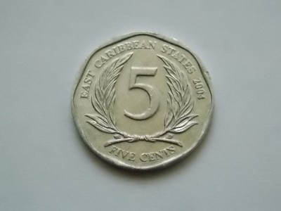 5 CENTS 2004 EAST CARIBBEAN STATES foto