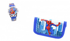 Set ceas pentru copii cu Spiderman si portofel cadou - MK03BL foto