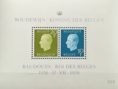 BC181, Belgia 1976, 2 colite personalitati-regi (2 poze) foto