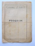 QW13 - Program cinematograf - Cinema Paris - anii 1930