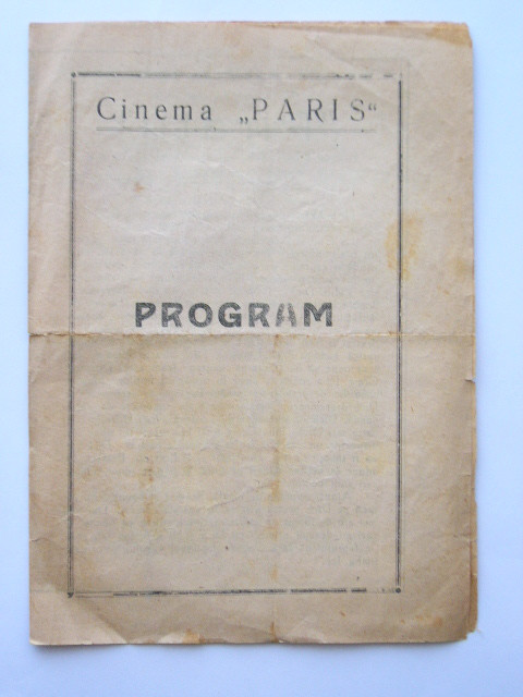 QW13 - Program cinematograf - Cinema Paris - anii 1930
