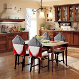 Decorațiuni pentru scaune &ndash; Elfi &ndash; 50 x 60 cm &ndash; gri / roșu