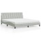vidaXL Pat cu saltea, Hanko, gri deschis, 180x200 cm, catifea 3208610