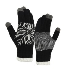 Manusi de barbat, flippy, model fulg, functie touchscreen (ecran tactil), material acril tricotat, manseta elastica, interior catifelat, marime univer
