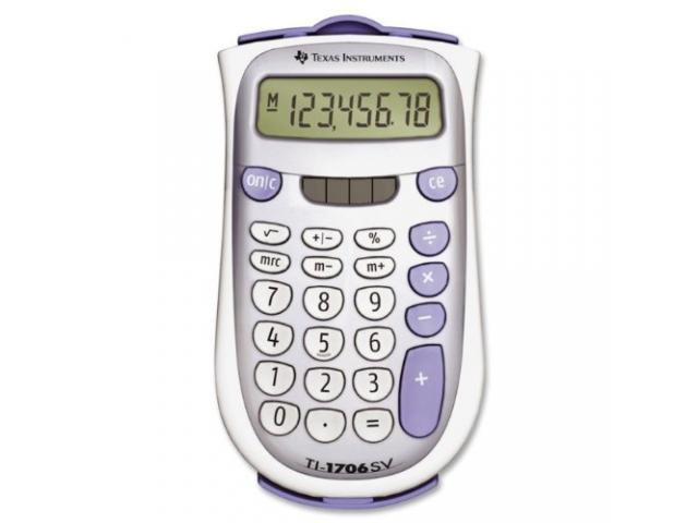 CALCULATOR de BIROU Texas Instruments TI-1706 SV, 8-digit, giant SuperView display and dual power, change sign (+/-) &quot;TI000034&quot; (timbru verde 0.18 lei