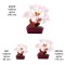 Copac cu cuart roz pe suport ceramic &amp;#8211; 24 cm inaltime