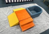 AIYAPLAY Traseu Motricitate Bebeluş 5PCS, Module Motricitate din Spumă, Piscină cu Bile, Huse din Catifea Lavabile, Multicolor | Aosom Romania