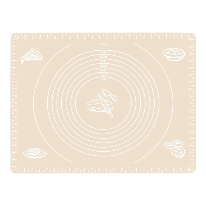 Covoras pentru aluat din silicon, foaie antiaderenta, 60x80 cm, Bej, 559COF