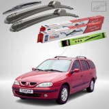 Cumpara ieftin Ștergătoare Renault Megane I Grandtour Break 2001-2003 | Set Față și Spate Flat &ndash; TeamCar&reg;