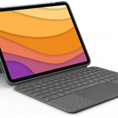 Husa cu tastatura Logitech Combo Touch iPad Air (a 4-1, a 5-1 gen - 2020, 2022), aspect german QWERTZ, gri - SECOND