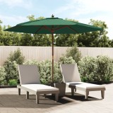 VidaXL Umbrelă de soare de grădină st&acirc;lp din lemn, verde, 299 x 240 cm
