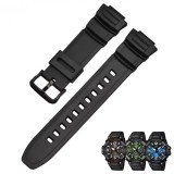 Curea Cauciuc Compatibil? Casio &ndash; 16/26 mm &ndash; Pentru MCW-100, MCW-110, W-S220, AE-2000W, HDD-S100 &ndash; Cataram? O?el