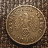 Moneda Germania Nazista 10 Reichspfennig 1940 B Viena - Numismatica