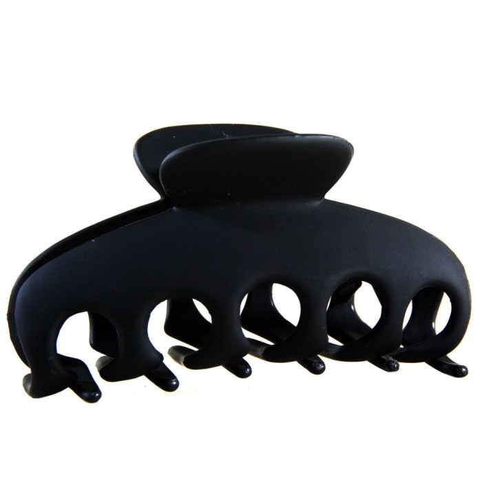 Clamă Păr Femei, Rubber Mat, Lungime 9cm, Negru