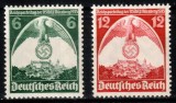 Germania Reich 1935, Mi #586-587 X, Mitingul Partidului Nazist, Nurnberg, MNH! Cota 25 &euro;!