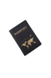 Cumpara ieftin Husă de pașaport &bdquo;World&rdquo; cu compartimente, material PU - Negru