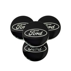 Set 4 Capace Jante Aliaj Ford &ndash; 54mm, Negru