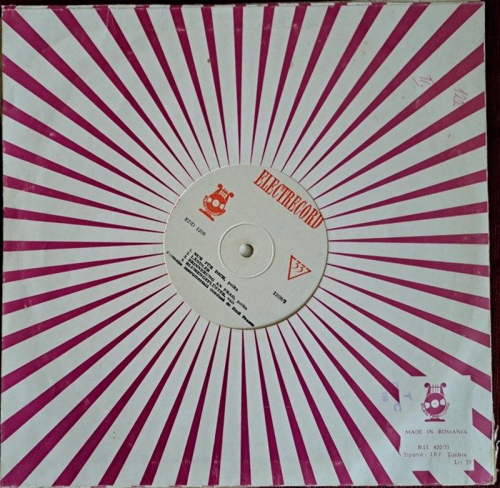 Disc Vinil Formația Instrumentală Condusă De Emil Frantz - Klarinetten-Polka (10&quot;, Album, Mono, RE) -Electrecord-EDD 1209