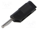 Conector banană 4mm 30A negru Hirschmann T&amp;M VSB 20